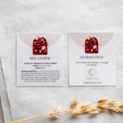 Root Chakra Necklace - Red Jasper Crystal Charm(Root Chakra Necklace With Red Jasper) -Djuna Jewelry Store red jasper properties 2 9f5df96a deeb 4039 bd23 92dd55e5c991