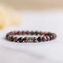 Rhodonite Gemstone Bracelet 6mm(Rhodonite Gemstone Energy Bracelet)