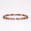 Rhodonite Gemstone Bracelet 4mm(Rhodonite Healing Bracelet)