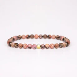 Rhodonite Gemstone Bracelet 4mm(Rhodonite Healing Bracelet)