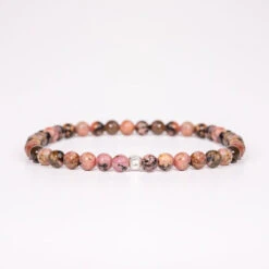 Rhodonite Gemstone Bracelet 4mm(Rhodonite Healing Bracelet) -Djuna Jewelry Store rhodonite bracelet 4mm new