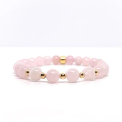 Rose Quartz Gemstone Bracelet – 8mm Healing Crystal For Love & Self-Care(Rose Quartz Gemstone Bracelet 8mm)