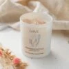 E, Self-Care & Healing | Soy Wax CandleRose Quartz Crystal Candle – Attract Love & Compassion | Handmade In UK(Crystal Candle With Rose Quartz Crystals)