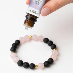 Rose Quartz Aromatherapy Bracelet – Diffuser For Calm(Rose Quartz Aromatherapy Bracelet Diffuser For Calm)