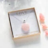 Rose Quartz Crystal Heart Necklace For Love(Rose Quartz Crystal Heart Necklace For Love)