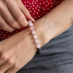Self-Care & Self Love Gift Box – Crystals, Affirmations & Relaxation Tools(Self Love Gift Box) -Djuna Jewelry Store rose quartz lava bracelet 2