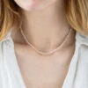 Rose Quartz Gemstone Choker – Gold Accent Crystal Necklace For Love & Self-Care(Rose Quartz Gemstone Necklace)