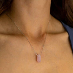 Rose Quartz Necklace For Healing – Thoughtful Sympathy Gift For Loss Of Loved One(Healing Rose Quartz Necklace Sympathy Gift For Loss) 5 Rose Quartz Necklace For Healing – Thoughtful Sympathy Gift For Loss Of Loved One(Healing Rose Quartz Necklace Sympathy Gift For Loss) -Djuna Jewelry Store rose quartz point 2