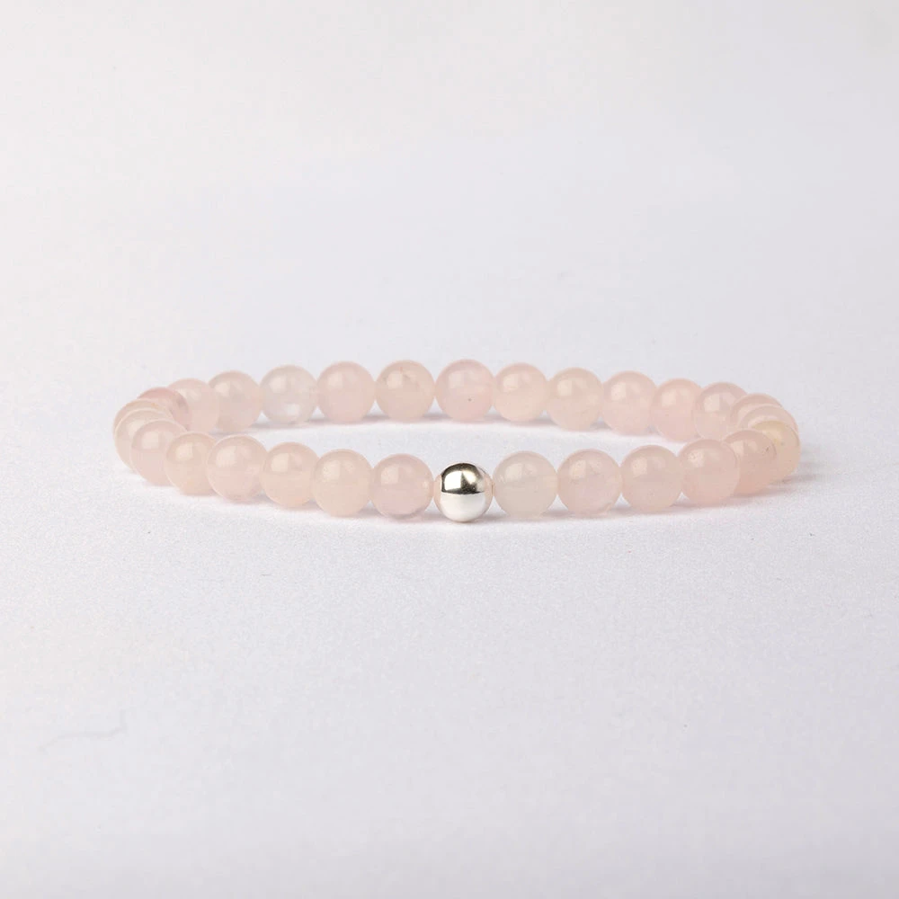 Rose Quartz Beaded Bracelet – Essential 6mm Gemstone Healing Crystal Jewellery(Rose Quartz Essential Bracelet 6mm) 2 Rose Quartz Beaded Bracelet – Essential 6mm Gemstone Healing Crystal Jewellery(Rose Quartz Essential Bracelet 6mm) - Image 2