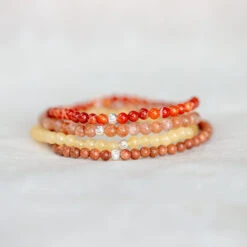 Sacral Chakra Bracelet Set – Healing Crystals For Creativity & Emotional Balance(Sacral Chakra Bracelet Set)