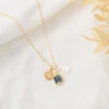 Sapphire North Star Charm Necklace (September Birthstone)(Sapphire North Star Charm Necklace September Birthstone)