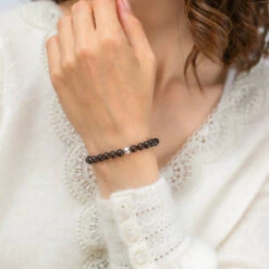 Smoky Quartz Beaded Bracelet – Essential 6mm Gemstone Healing Crystal Jewellery(Smoky Quartz Essential Bracelet 6mm)