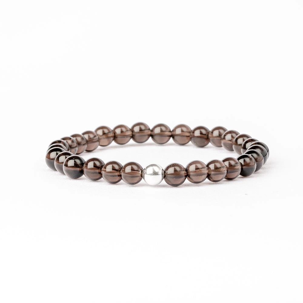 Smoky Quartz Beaded Bracelet – Essential 6mm Gemstone Healing Crystal Jewellery(Smoky Quartz Essential Bracelet 6mm) 2 Smoky Quartz Beaded Bracelet – Essential 6mm Gemstone Healing Crystal Jewellery(Smoky Quartz Essential Bracelet 6mm) - Image 2