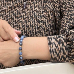 Sodalite Gemstone Bracelet – 8mm Healing Crystal For Focus & Communication(Sodalite Gemstone Bracelet 2 8mm) -Djuna Jewelry Store sodalite model 2