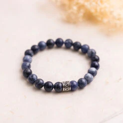 Sodalite Gemstone Bracelet 8mm(Sodalite Energy Bracelet) -Djuna Jewelry Store sodalite modelled 2