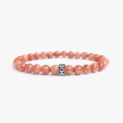 Men's Sunstone Gemstone Bracelet 6mm(Mens Sunstone Gemstone Bracelet)
