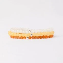 Joy & Positivity Bracelet Set – Uplifting Crystal Healing Jewellery(Joy And Balance Bracelet Set) -Djuna Jewelry Store sunstone bracelet set 2