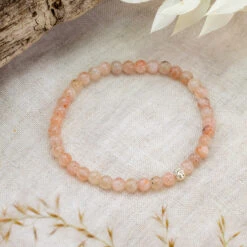 Sunstone Gemstone Bracelet 4mm(Sunstone Healing Bracelet) -Djuna Jewelry Store sunstone energy bracelet