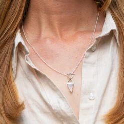 Rainbow Moonstone Lunar Empress Sterling Silver Empowerment Necklace(Lunar Empress Moonstone Necklace)