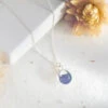 Teardrop Tanzanite Gemstone Necklace - Sterling Silver(Teardrop Tanzanite Necklace Sterling Silver)