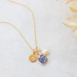 Tanzanite North Star Charm Necklace - December Birthstone(Tanzanite North Star Charm Necklace December Birthstone)