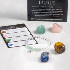 Taurus Star Sign Bracelet And Crystals Set(Taurus Bracelet And Crystals Set)