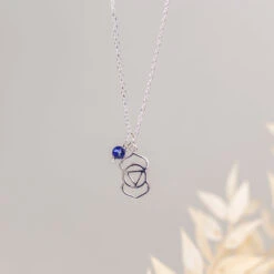 Third Eye Chakra Necklace – Lapis Lazuli Crystal Charm(Third Eye Chakra Necklace With Lapis Lazuli Charm)