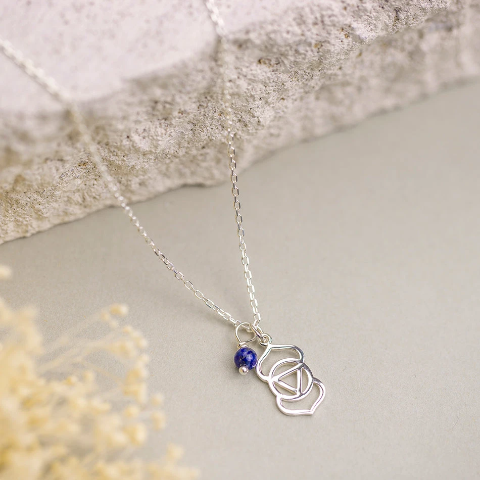 Third Eye Chakra Necklace – Lapis Lazuli Crystal Charm(Third Eye Chakra Necklace With Lapis Lazuli Charm) 2 Third Eye Chakra Necklace – Lapis Lazuli Crystal Charm(Third Eye Chakra Necklace With Lapis Lazuli Charm) - Image 2