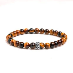 Men's Tiger Eye Gemstone Bracelet 6mm(Mens Tiger Eye Gemstone Bracelet 6mm)
