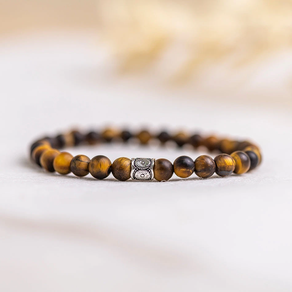 Tiger Eye Gemstone Bracelet 6mm(Tigers Eye Gemstone Energy Bracelet) 2 Tiger Eye Gemstone Bracelet 6mm(Tigers Eye Gemstone Energy Bracelet) - Image 2