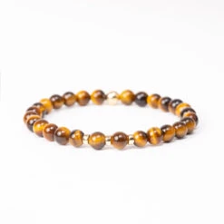 6mm Tiger's Eye Bracelet – Healing Crystal With Gold-Filled Details, Handmade Jewellery(Tiger Eye Gemstone Bracelet 6mm Beads) 6 6mm Tiger's Eye Bracelet – Healing Crystal With Gold-Filled Details, Handmade Jewellery(Tiger Eye Gemstone Bracelet 6mm Beads) -Djuna Jewelry Store tiger eye energy bracelet