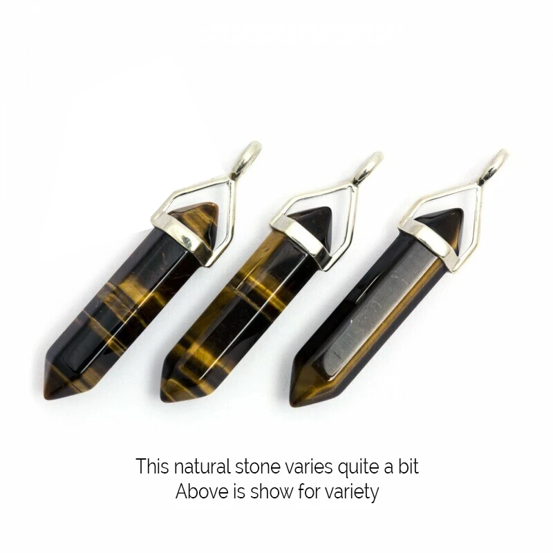 Tiger's Eye Point Pendant – Sterling Silver Crystal Energy Necklace(Tiger Eye Sterling Silver Point Pendant) 2 Tiger's Eye Point Pendant – Sterling Silver Crystal Energy Necklace(Tiger Eye Sterling Silver Point Pendant) - Image 2