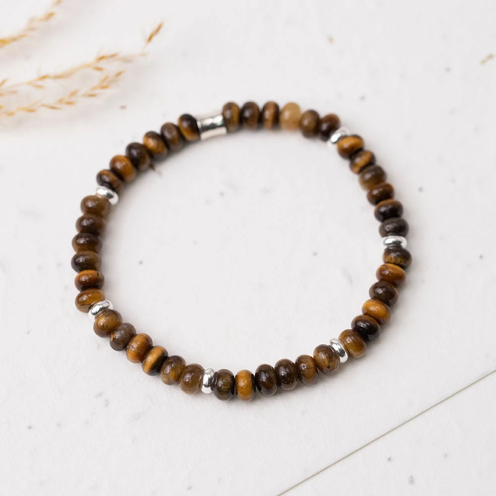 Tiger's Eye Gemstone Bracelet 6mm(Tigers Eye Rondelle Gemstone Bracelet 6mm) 3 Tiger's Eye Gemstone Bracelet 6mm(Tigers Eye Rondelle Gemstone Bracelet 6mm) - Image 3