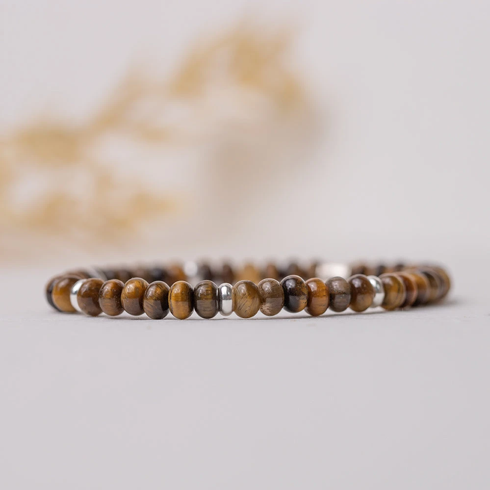 Tiger's Eye Gemstone Bracelet 6mm(Tigers Eye Rondelle Gemstone Bracelet 6mm) 2 Tiger's Eye Gemstone Bracelet 6mm(Tigers Eye Rondelle Gemstone Bracelet 6mm) - Image 2
