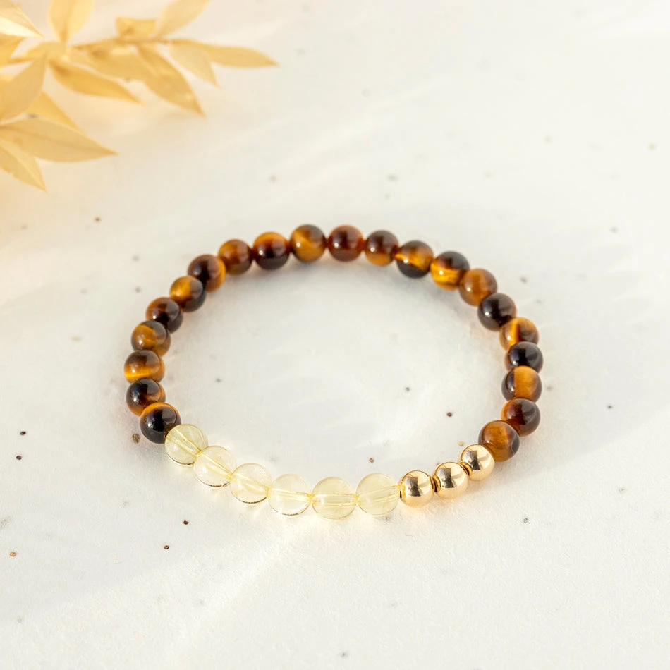Radiant Strength Tiger's Eye And Citrine Gemstone Bracelet 6mm(Gordana Gemstone Bracelet 6mm) 1 Radiant Strength Tiger's Eye And Citrine Gemstone Bracelet 6mm(Gordana Gemstone Bracelet 6mm)