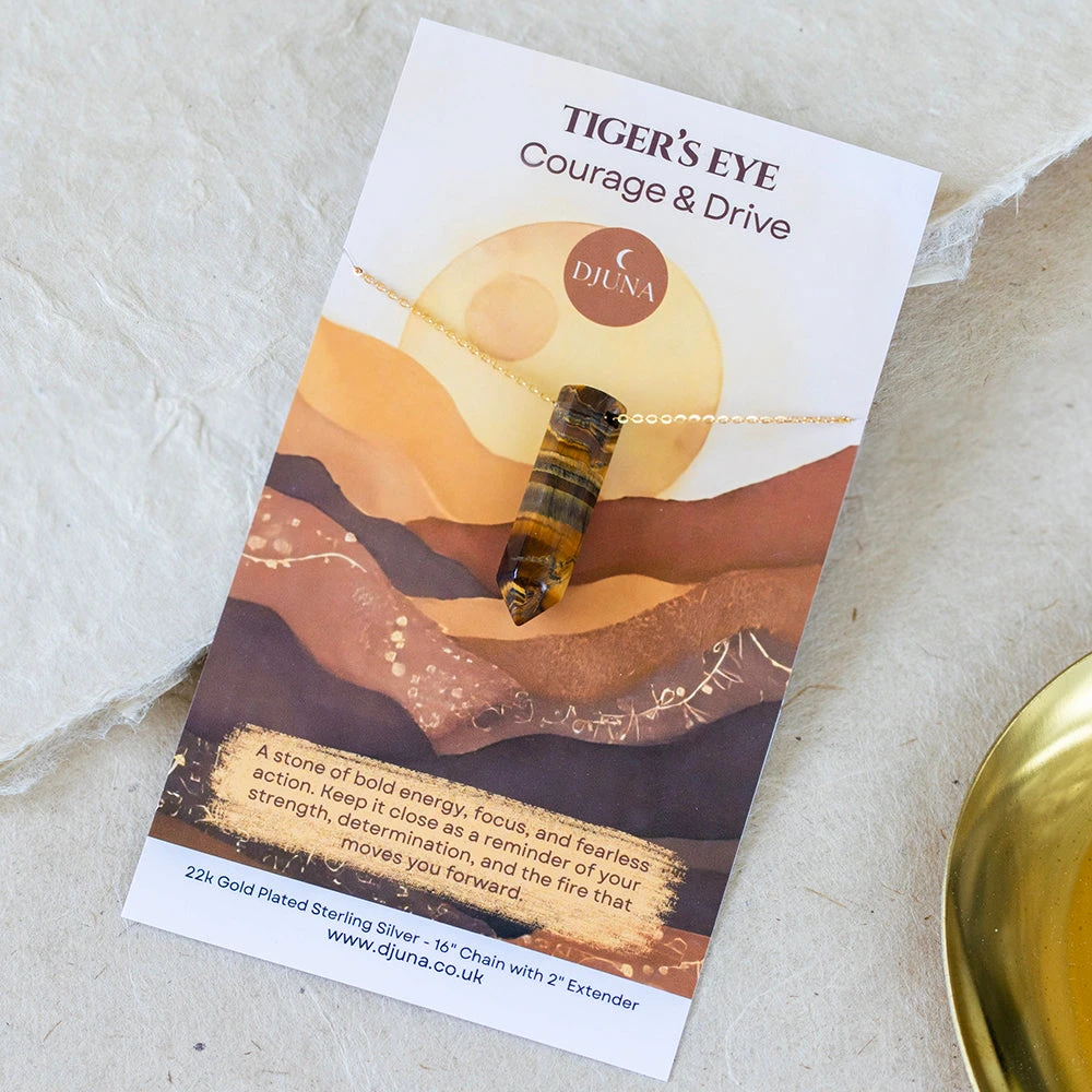 Tiger’s Eye Point Pendant Necklace – Healing Crystal Jewellery For Courage & Motivation(Tigers Eye Single Point Pendant Courage And Drive) 1 Tiger’s Eye Point Pendant Necklace – Healing Crystal Jewellery For Courage & Motivation(Tigers Eye Single Point Pendant Courage And Drive)