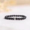 Black Tourmaline Gemstone Bracelet 6mm(Black Agate Energy Bracelet)