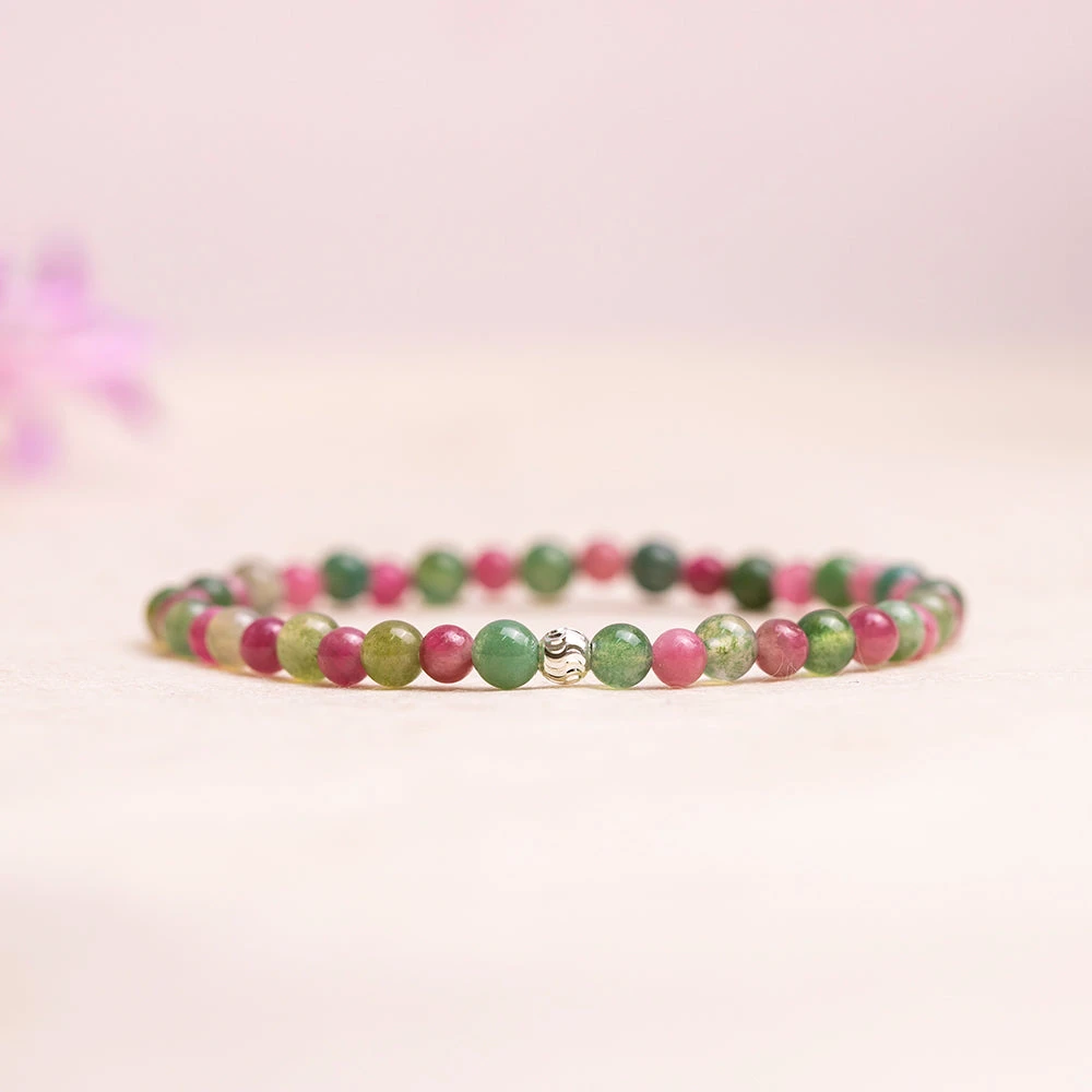 Tourmaline And Moss Agate Gemstone Bracelet 4mm(Tourmaline And Moss Agate Gemstone Bracelet) 2 Tourmaline And Moss Agate Gemstone Bracelet 4mm(Tourmaline And Moss Agate Gemstone Bracelet) - Image 2