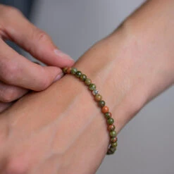 Unakite Gemstone Bracelet 4mm(Unakite Gemstone Bracelet 4mm) -Djuna Jewelry Store unakite bracelet