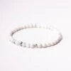 White Howlite Gemstone Bracelet 4mm(White Howlite Healing Bracelet)