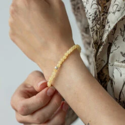 Yellow Calcite Gemstone Bracelet 4mm(Yellow Calcite Gemstone Bracelet 4mm) 9 Yellow Calcite Gemstone Bracelet 4mm(Yellow Calcite Gemstone Bracelet 4mm) -Djuna Jewelry Store yellow calcite 4mm