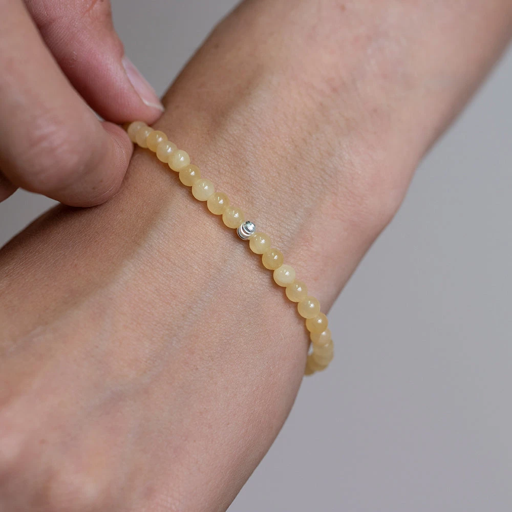 Yellow Calcite Gemstone Bracelet 4mm(Yellow Calcite Gemstone Bracelet 4mm) 3 Yellow Calcite Gemstone Bracelet 4mm(Yellow Calcite Gemstone Bracelet 4mm) - Image 3