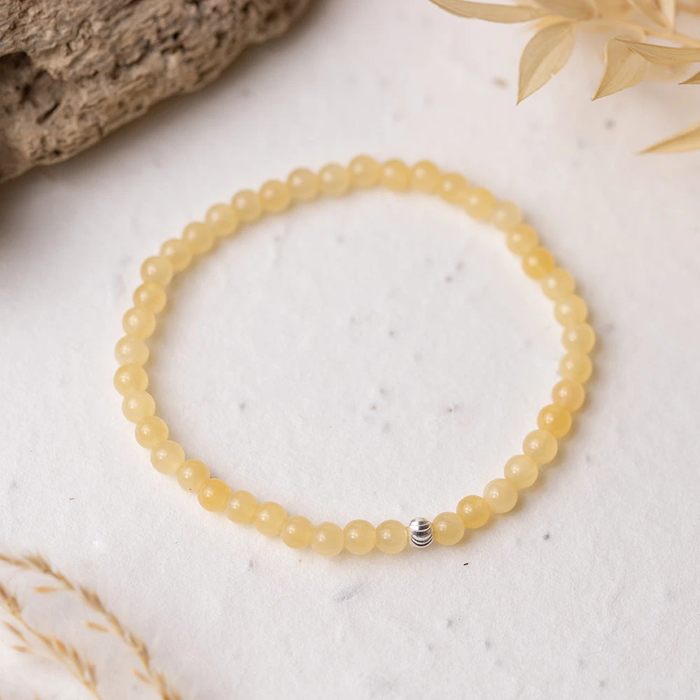 Yellow Calcite Gemstone Bracelet 4mm(Yellow Calcite Gemstone Bracelet 4mm) 2 Yellow Calcite Gemstone Bracelet 4mm(Yellow Calcite Gemstone Bracelet 4mm) - Image 2